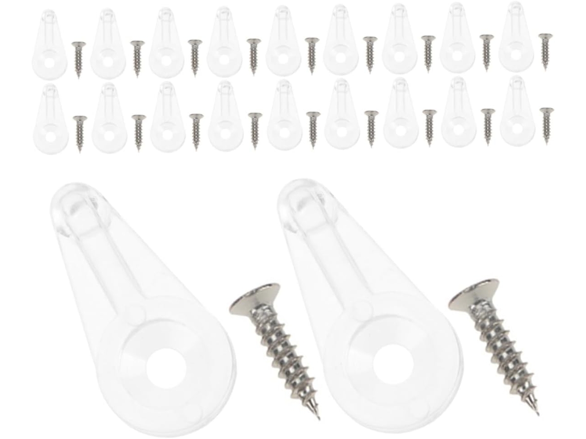 Kit De Fixação Para Portas Vidro Com 25 Peças, Incluindo Parafusos E C
