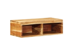 Vidaxl Armário De Tv Para Parede 60x30x19 Cm Madeira Acácia Maciça