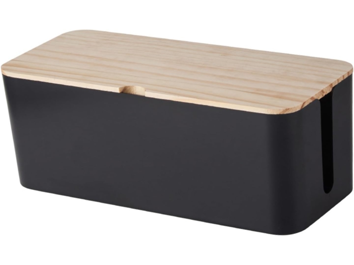 Caixa De Cabos Elétricos De Plástico Com Tampa De Madeira