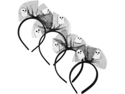 Conjunto de 4 tiaras de fantasmas para acessórios de cabelo e decoração de Halloween.