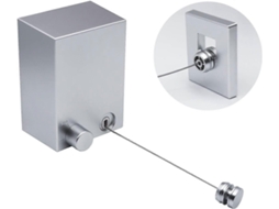 Varal retrátil Slowmoose de 4,2 m (pacote com 2), para uso interno e externo (prata)