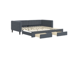 Sofá cama MAISON EXCLUSIVE 100x200 cm veludo cinzento escuro