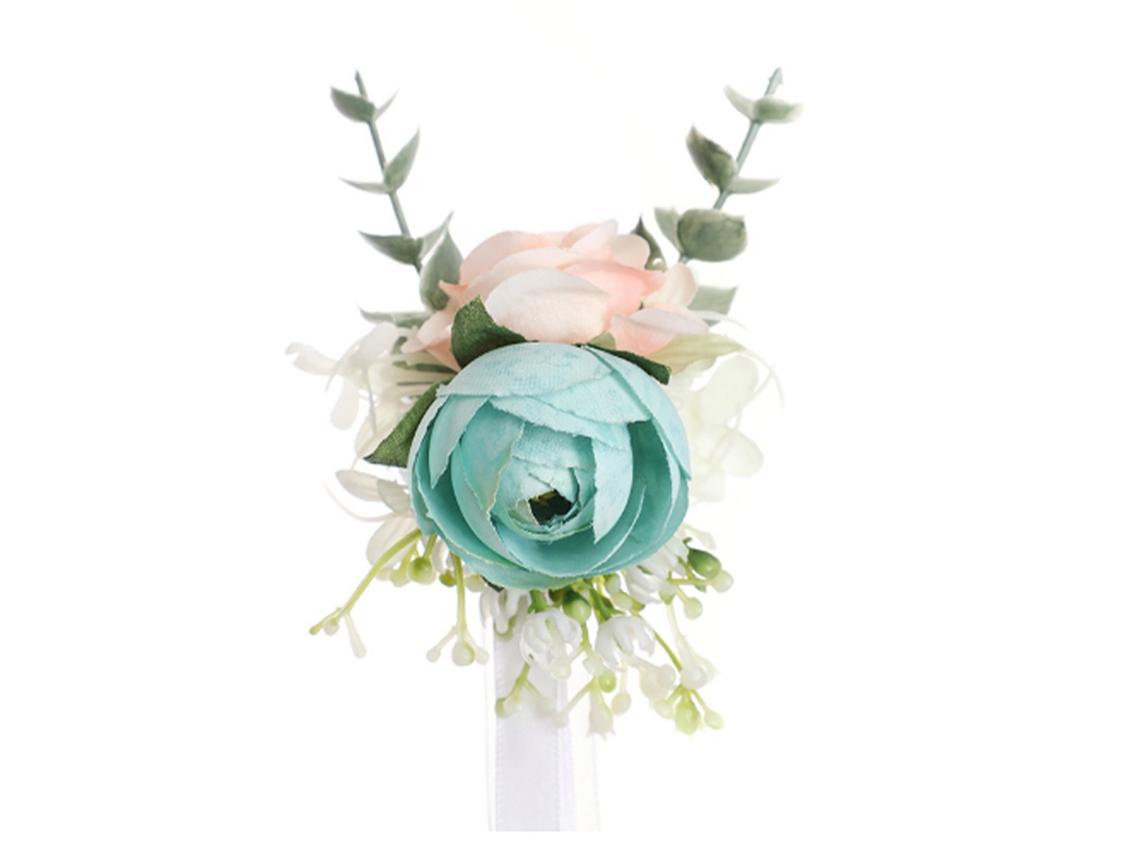 Laxiscreed Cesto De Flores Com Rosas Verdes Para Decoração Em Seda E Plástico