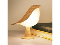 Candeeiro Little Bird – Candeeiro Mesa – Luz De Cabeceira – Iluminação Decorativa – 3 Temperaturas De Cor – Metal/madeira