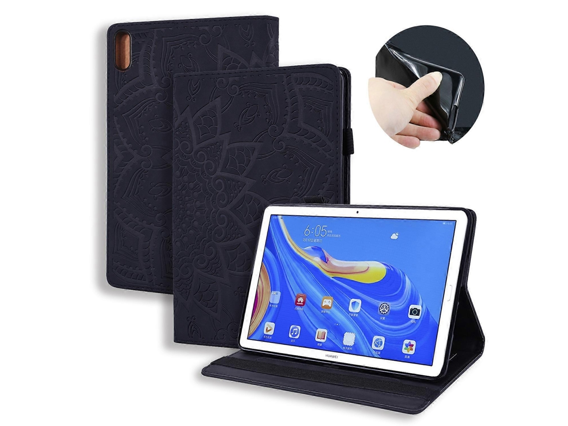Capa De Couro Com Textura De Bezerro Em Relevo, Formato Horizontal, Com Suporte, Compartimentos Para Cartões E Porta-retratos Para Amazon Fire Hd 8 (2