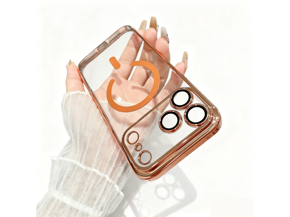 Capa Para Celular Compatível Com Iphone 17 Pro Max, Capa Transparente (laranja Para Iphone 17 Pro Max)