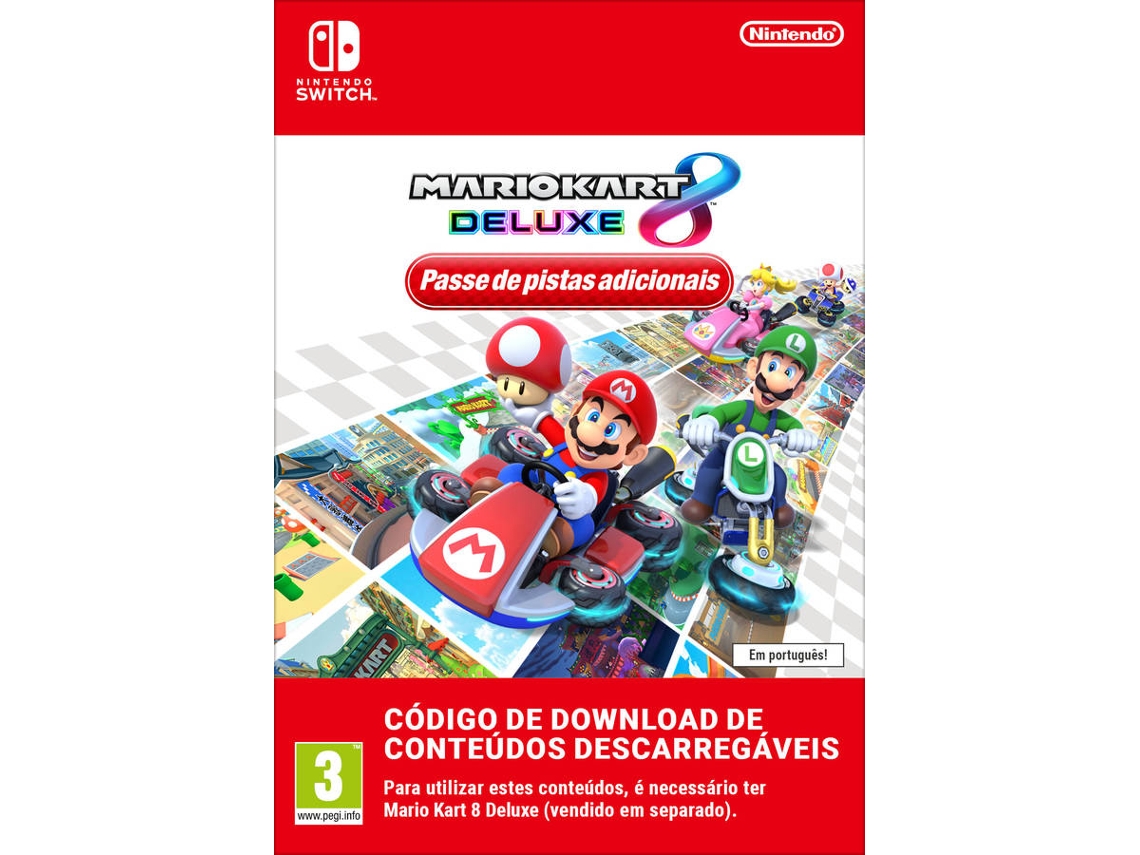 Cartão de Descarga Nintendo Switch Mario Kart 8 Deluxe Passe de pistas  adicionais (Formato Digital)