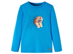 T-shirt De Manga Comprida Para Criança Azul Cobalto 92