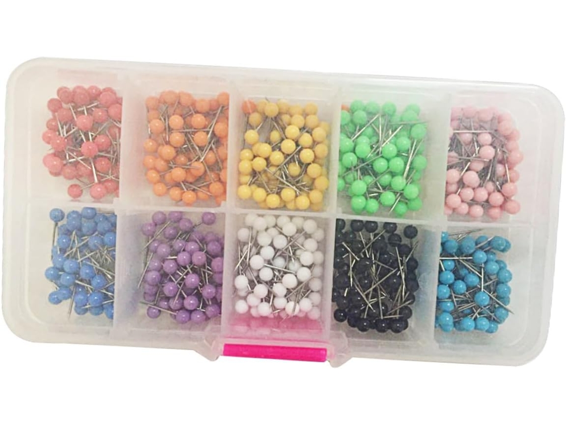 500 Tachinhas Plásticas Decorativas, Cabeça Redonda, Multicoloridas, Fáceis De Inserir E Reutilizáveis, Caixa
