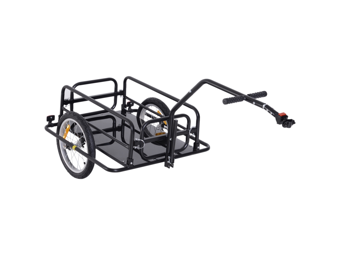 Reboque Para, Suporta 40 Kg, Dims 155cm X 71,5cm (l) X 77cm (a) ), Alça, Engate Universal, Dobrável Em Aço, Carga Máxima De 40 Kg, Preto Ehstmind (c)