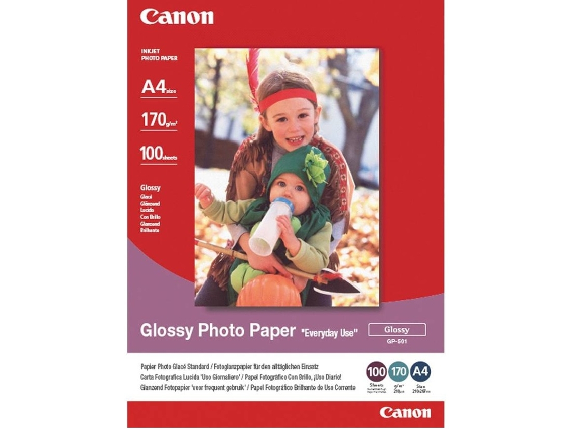 Papel Foto CANON Glossy A4 100F