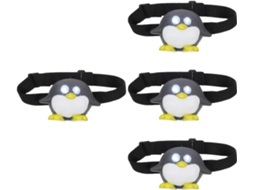 Conjunto De 4 Lanternas De Cabeça Em Formato De Pinguim Para Meninos E Meninas, Portáteis.