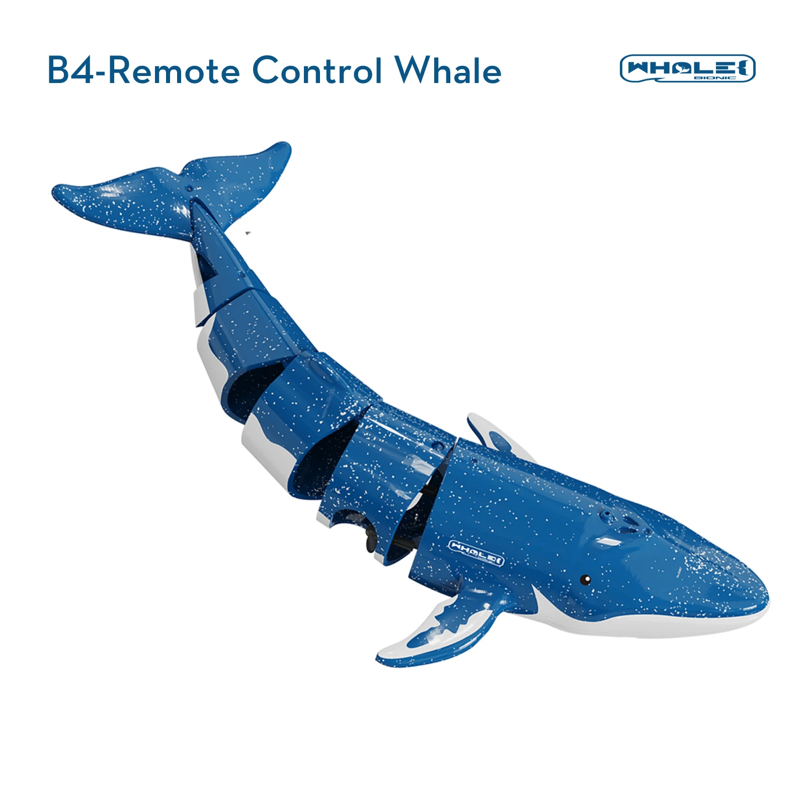 Baleia de Brinquedo Infantil Que Esguicha Água e É Controlada Remotamente, um Animal Realista com Controle Remoto. MDUG (azul)