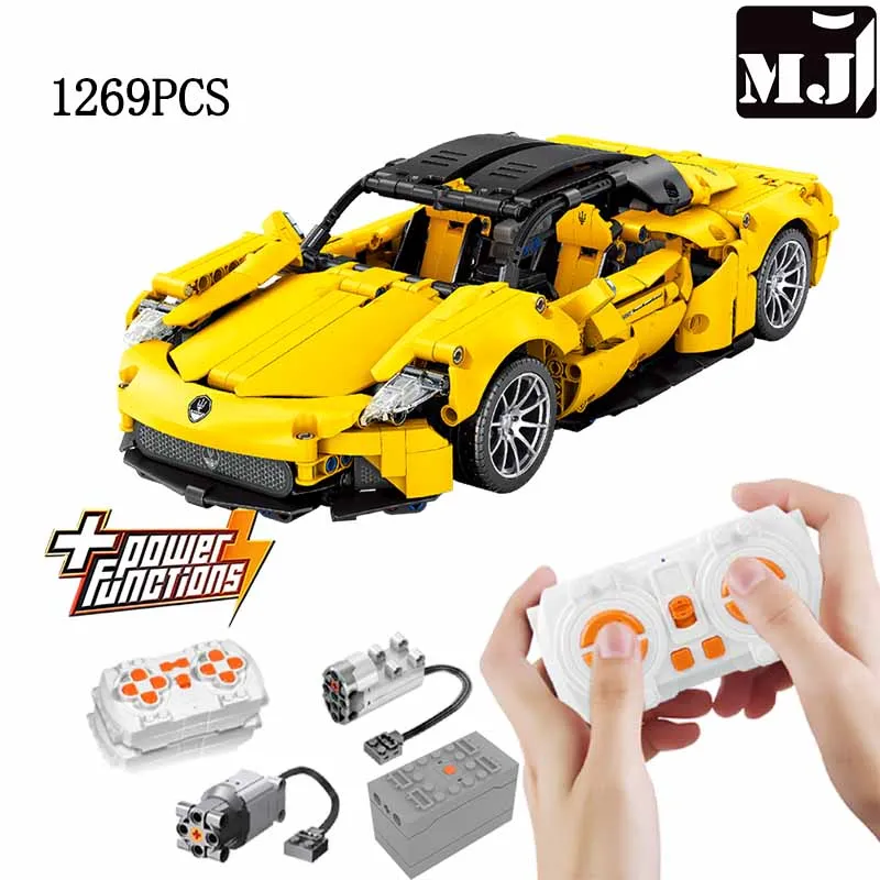 Conjunto De Blocos De Montar Moc Para Carro Tecnológico Criativo (elétrico)