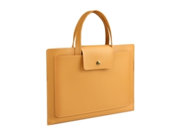 Pasta Para Portátil De 13 A 14 Polegadas , Fabricada Em Material Pu Impermeável Amarelo Hexinyigjly