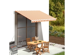 Vidaxl Tecido De Substituição Para Toldo Amarelo E Laranja 330x245 Cm Poliéster