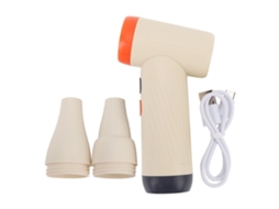 2026zentro-ventilador Portátil Sem Lâmina Turbina 100000rpm 4 Velocidades 1100mah Usb Vermelho Laranja