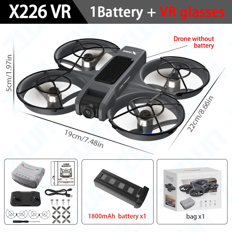 (dispositivo Vr) Mini Drone Equipado Com Câmera De Alta Definição, Suporta Rotação De 360°, Fpv Brushless Com Fluxo Óptico.