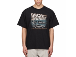 Rockinstone Back To The Future Movie Cars Black Adult T-shirt Size:m