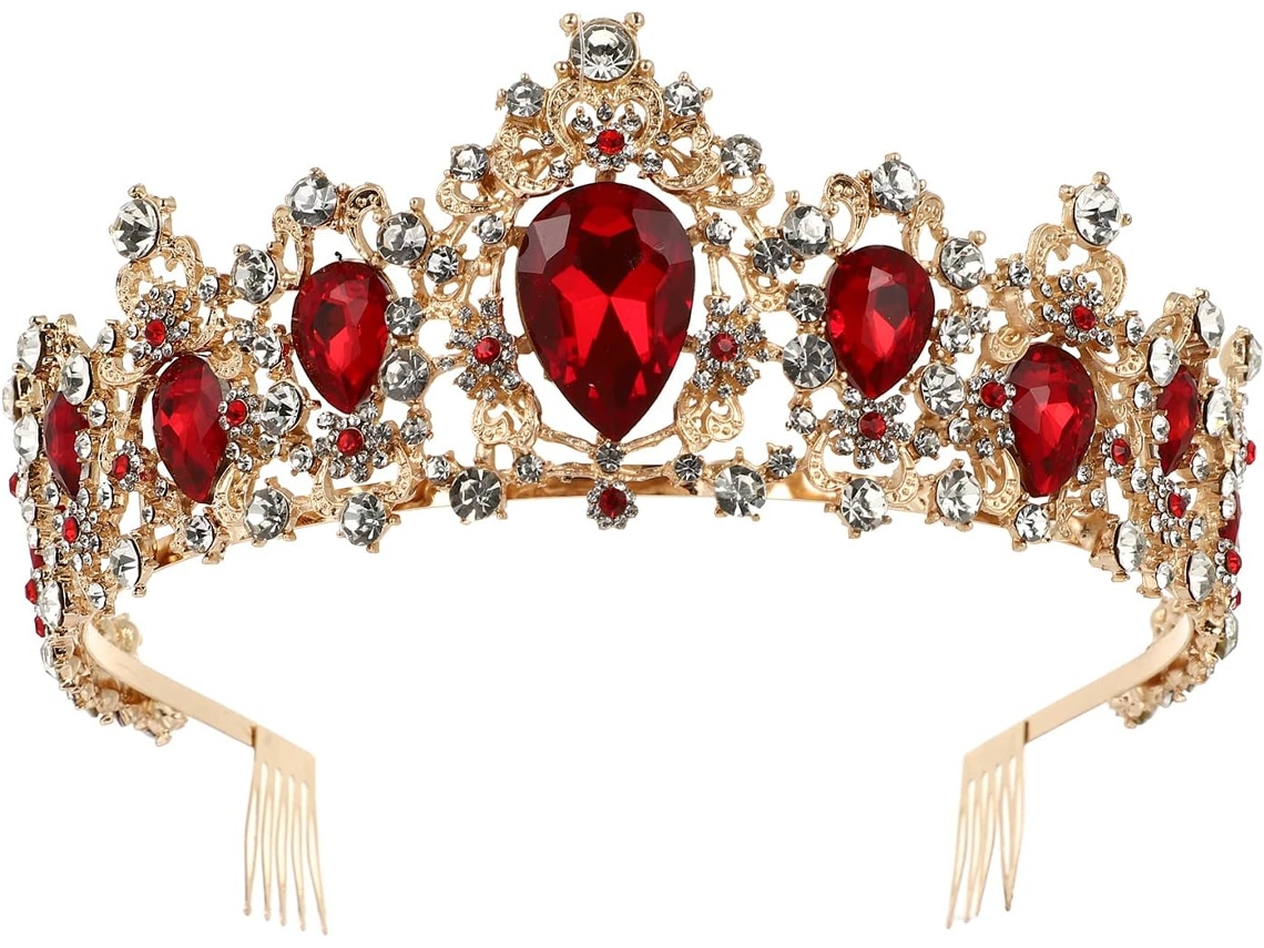 Tiara De Noiva Ciieeo Em Liga De Zinco Com Strass E Cristais, Que Se Mantém No Lugar Sem Puxar.