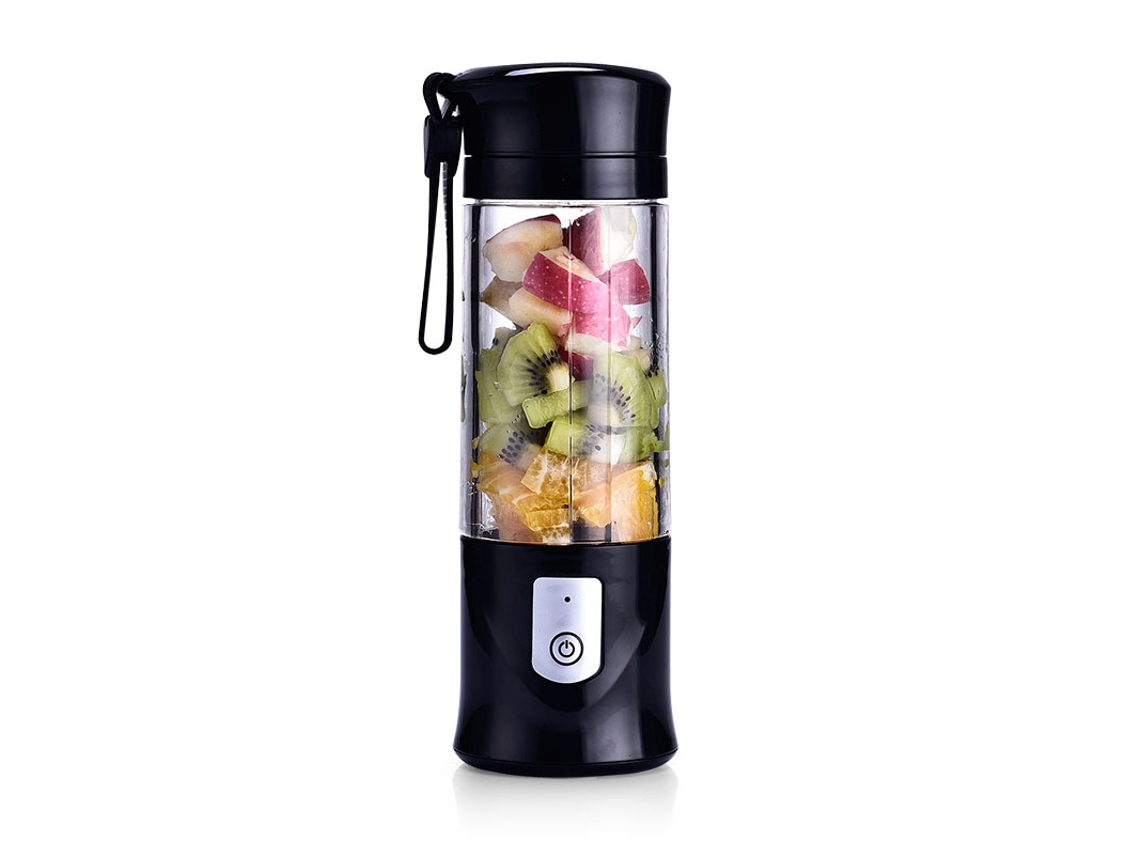 Liquidificador , Portátil Para Smoothies, Mini Usb Milkshakes, Sucos De Frutas, 350 420 Ml, 6 Lâminas Esportes E Viagens Slowmoose (preto)