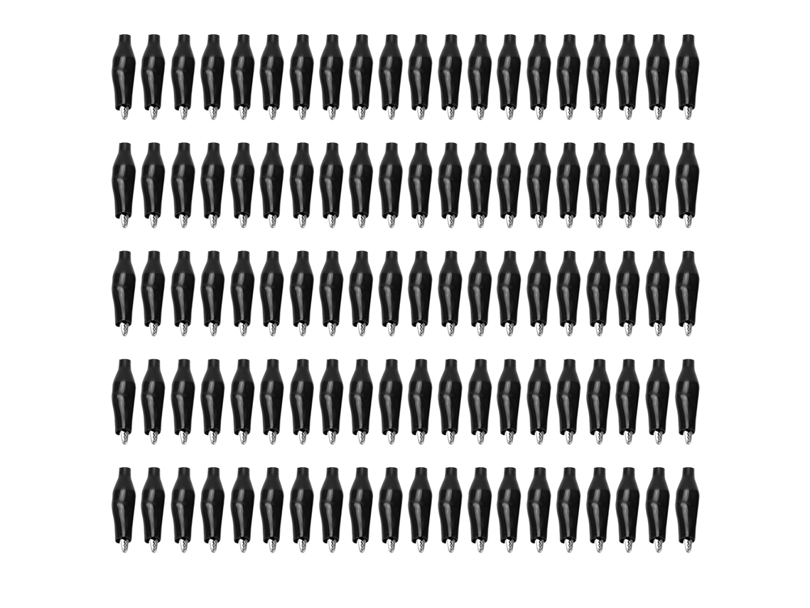 Pinça de Teste Elétrico 25.010 100pcs Aço Pvc Resistente Oxidação Abertura 6mm para Teste Energia Doméstico Automotivo