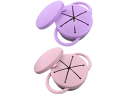 Conjunto De 2 Tigelas De Aço Inoxidável À Prova De Derramamento Para Lanches Infantis, Com Design