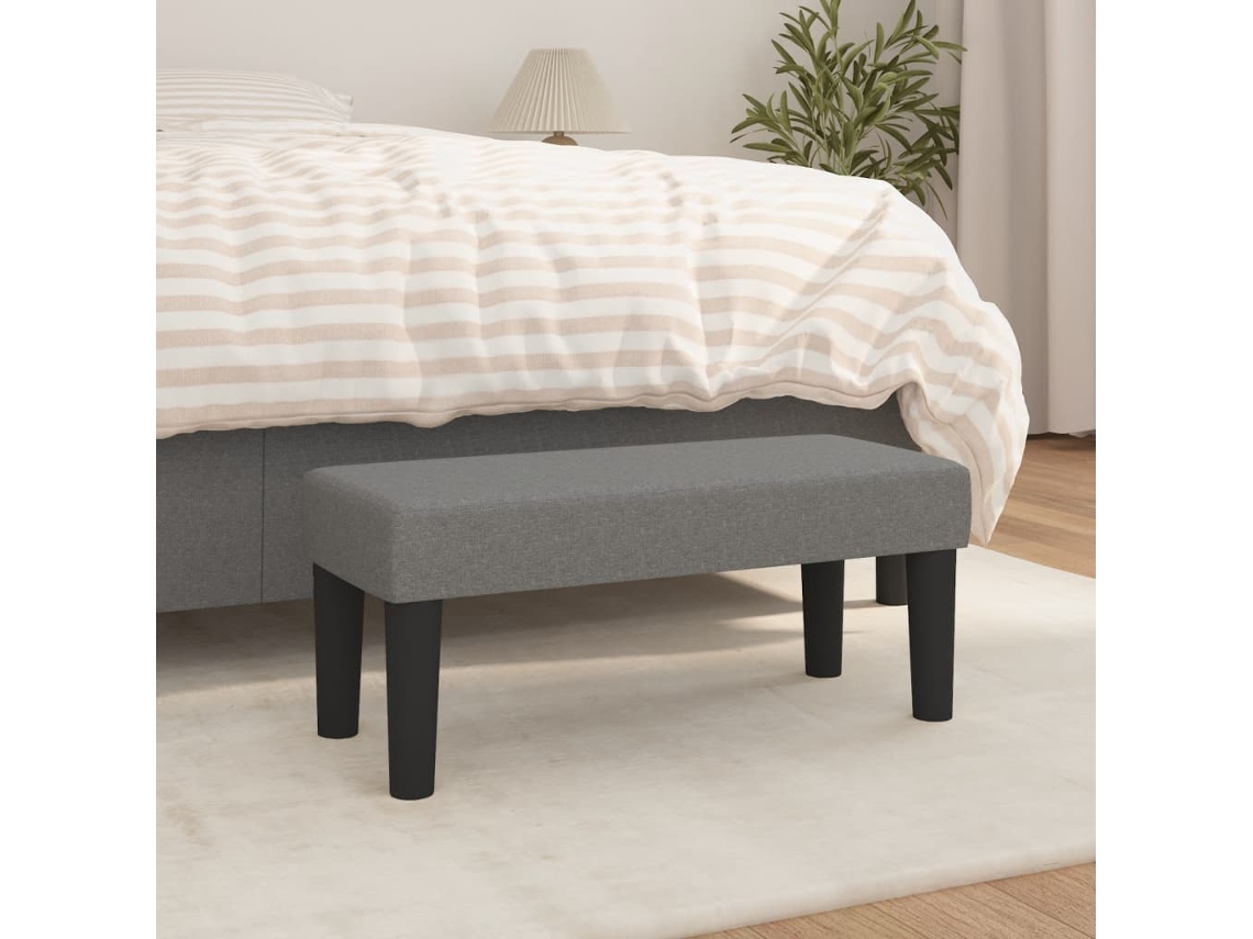 Vidaxl Banco 70x30x30 Cm Tecido Cinzento-escuro