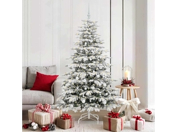 Vidaxl Árvore De Natal Articulada Artificial Branco 180 Cm Pe E Pvc