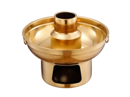 Recipiente de aço inox 410 para sobremesas com gelo seco, 22cm, para frutas, sorvete, fondue | S/MARCA