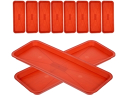 Conjunto De 10 Bandejas Retangulares De Plástico Pp Duráveis Para Coleta De Água, Ideais Para Vasos