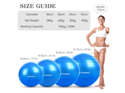 Bola De Yoga Espessada 45/55/65/75cm Com Bomba De Pé Para Pilates Fitness Equilíbrio Exercícios