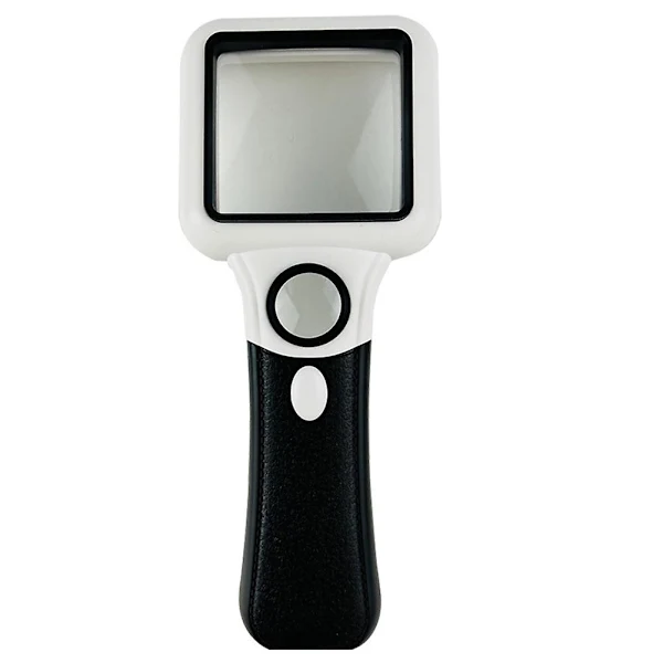 Lupa de Mão Iluminada 5x 45x com 3 Lâmpadas Led+ Uv para Leitura, Inspeção de Joias e Notas Bancárias BRILVIBERA