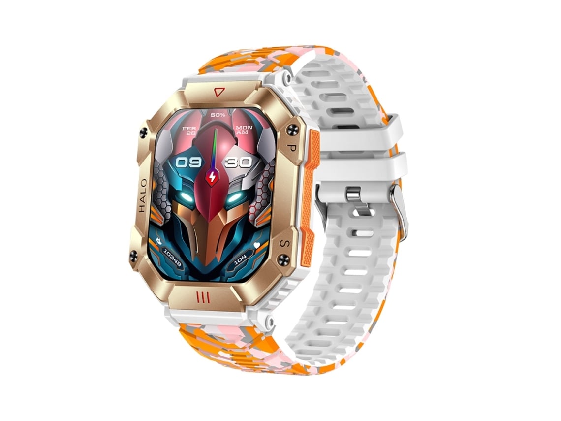 (branco + Camuflado) Smartwatch Esportivo De 2 Polegadas Com Bluetooth 5.1 E Resistência A Água Ip67
