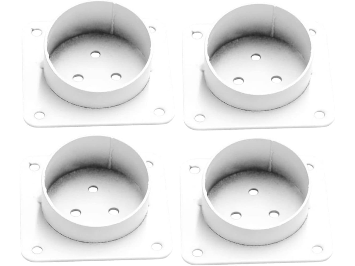 Villcase Conjunto De 4-placas Montagem Pés Móveis Com Conectores Angulares Para Suporte Robusto Mesas, Cadeiras E Sofás