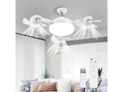Ventilador De Teto Com Luz E Soquete E27 - Led Silencioso 2 Em 1