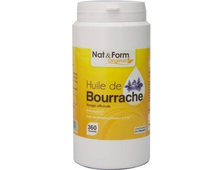 Suplemento Alimentar NAT & FORM Borragem (360 cápsulas)