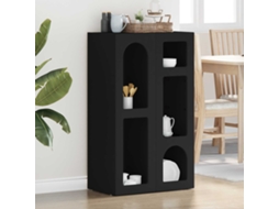 Vidaxl Buffet Elst Preto 59 X 35 X 100,5 Cm Derivados De Madeira