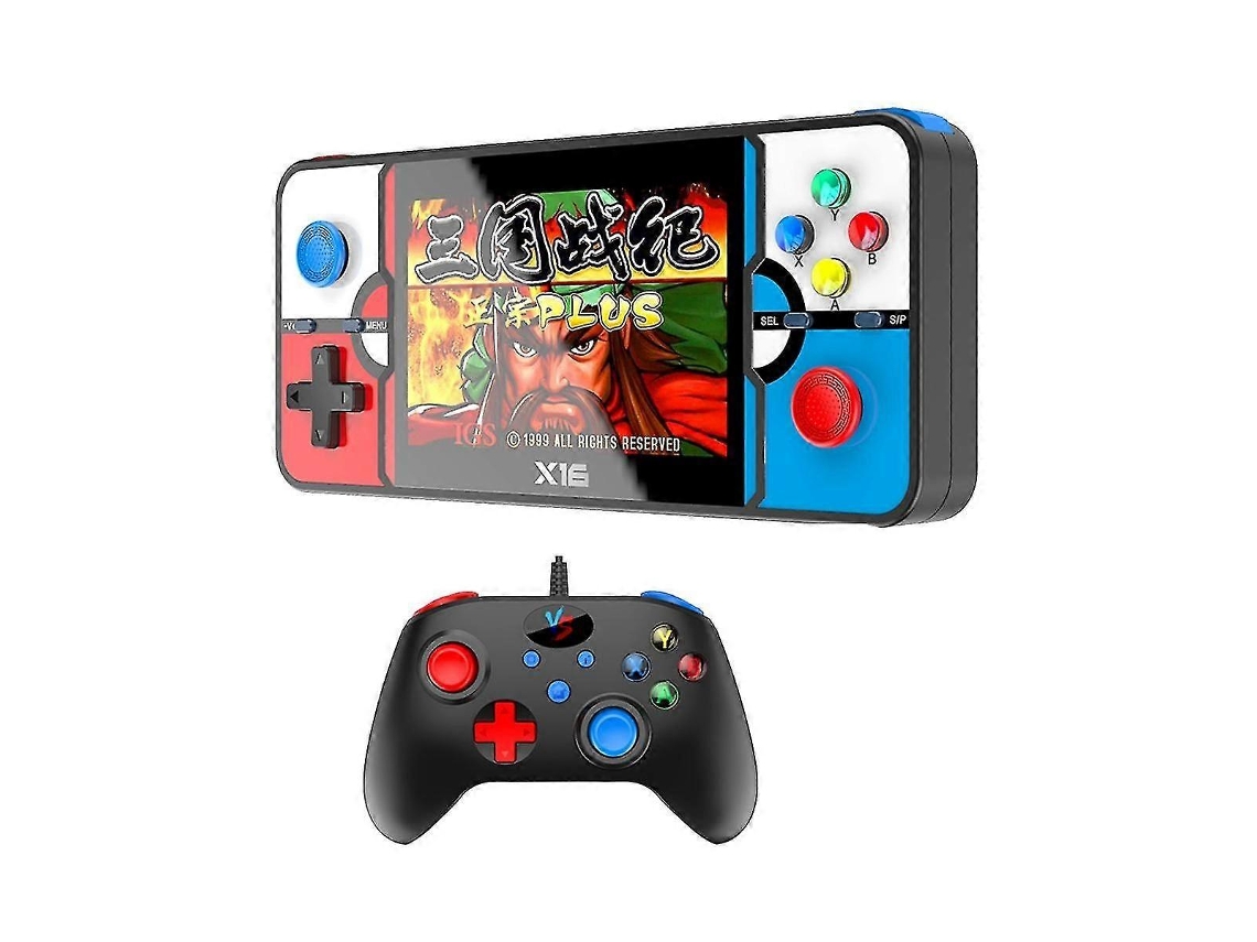 Console De Jogos Retrô Portátil X16 Com Tela De 4,1 Polegadas E Resolução De 800x480 Para Dois Jogadores Em Jogos De 32 Gb E 4500. Ly Ebike