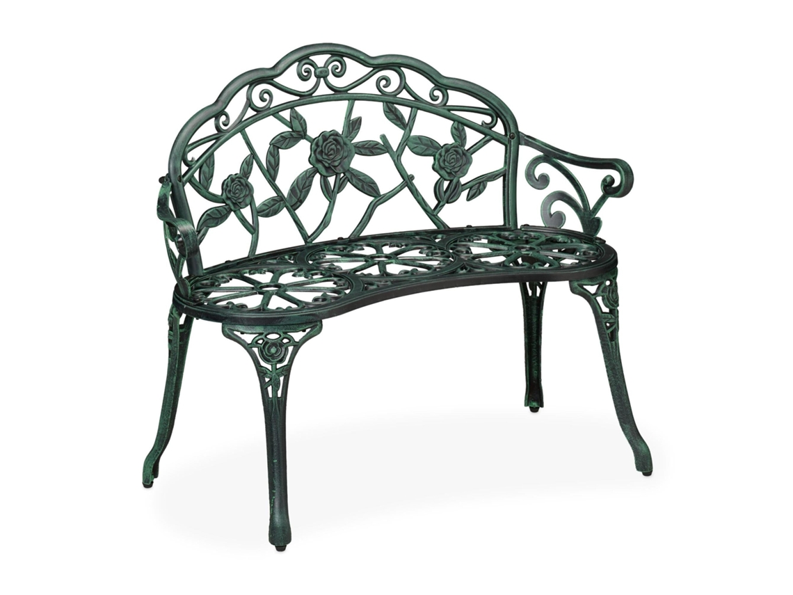 Banco De Jardim Vintage Com Design De Rosas