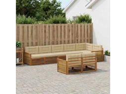 Vidaxl Conjunto De Sofás Para Exterior 8 Pcs Natural E Bege