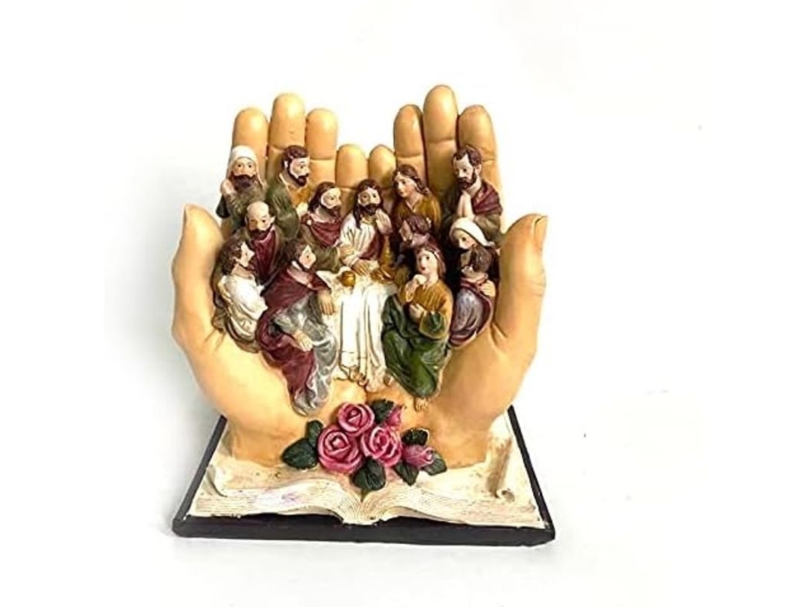 Estátua De Jesucristo Cena Da Última Ceia Em Resina Artesanal Para Decoração De Casa E Jardim