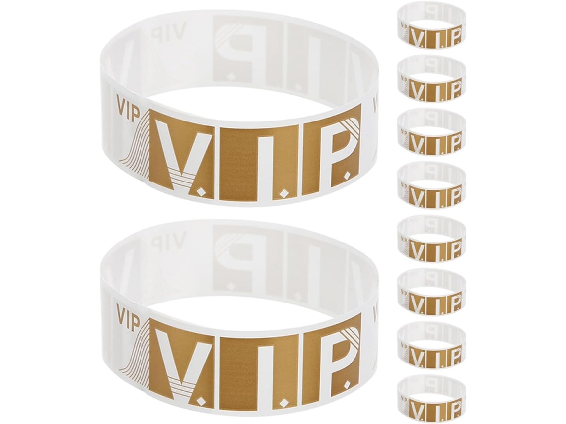 Pulseiras De Papel Sintético Dourado Para Eventos, Design Macio E Ajuste Confortável, Pacote Com 300 Unidades, Ideais