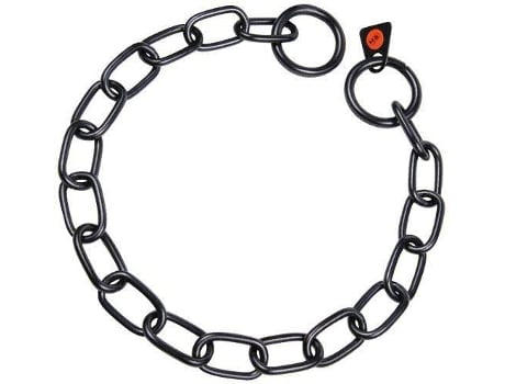 Coleira para Cães  Elo Semi-Longo Preto (3 mm x 61 cm)