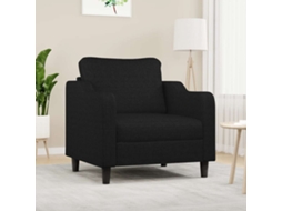 Vidaxl Poltrona 60 Cm Tecido Preto