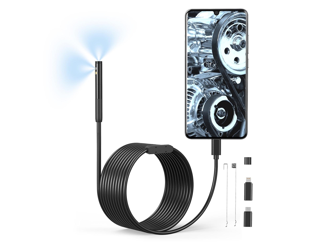 Câmera Endoscópica 19201440 Com 61 Luzes Led, 2 Câmeras, Câmera De Inspeção À Prova Dágua Ip67, Tipo C A M Brilvibera