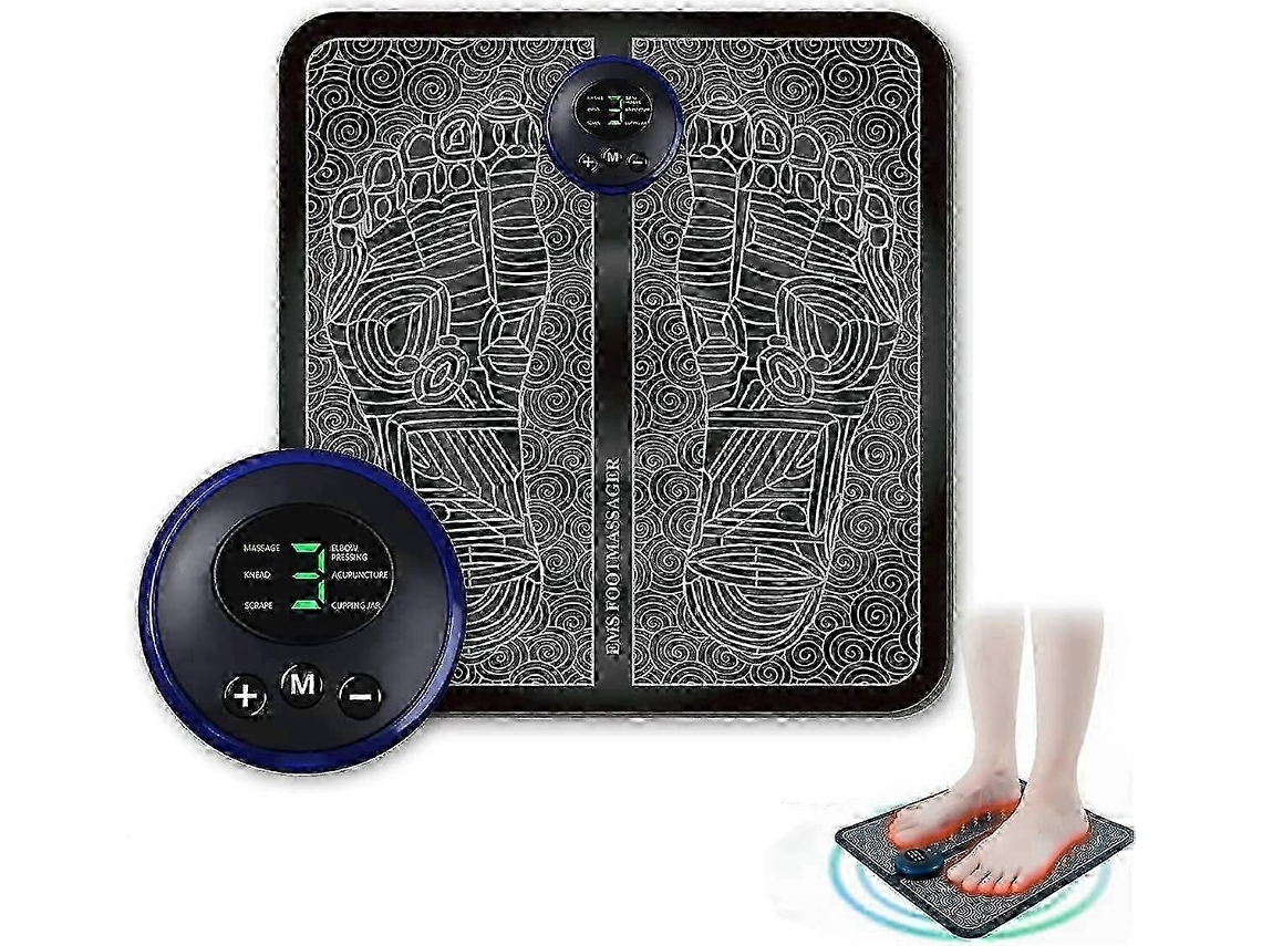 Massageador De Pés Ems, Máquina Massagem Elétrica Para Os Pés, Elétrico Dobrável E Portátil, 6 M Odos 9 Intensidades, Alív