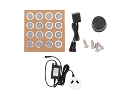 16pcs Lâmpada Led Subterrânea Ip67 Aço Inoxidável Pc para Jardim Deck Escada 12v 3000k | S/MARCA