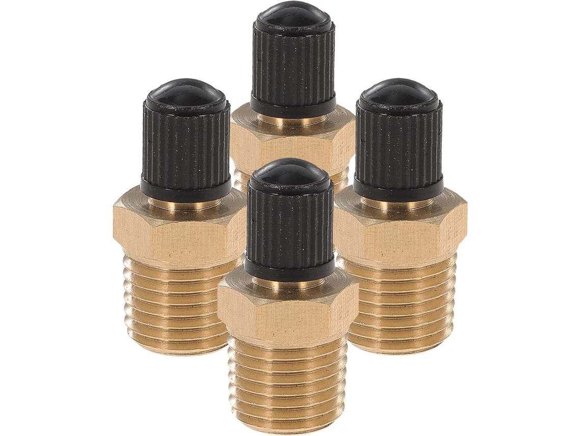 4 Válvulas De Latão Para Tanque De Água Com Tampa 1/4 Npt | Rosca Dourada