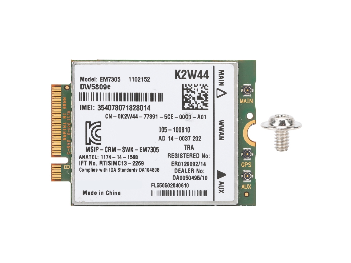Módulo Em7305 4g Placa De Rede Sem Fio Para Dell Dw5809e Aquaforge